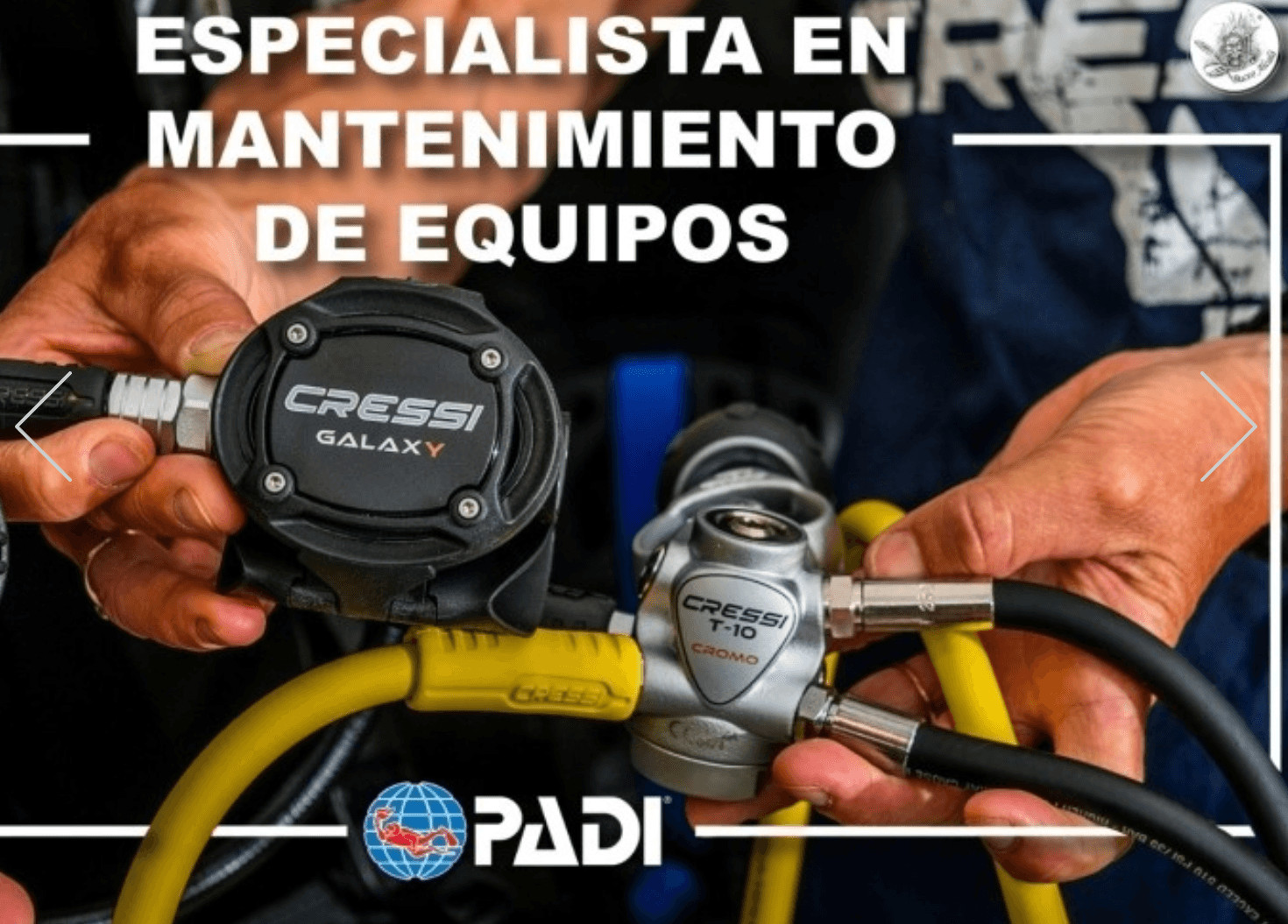 Especialista en Mantenimiento de Equipos PADI. 160€