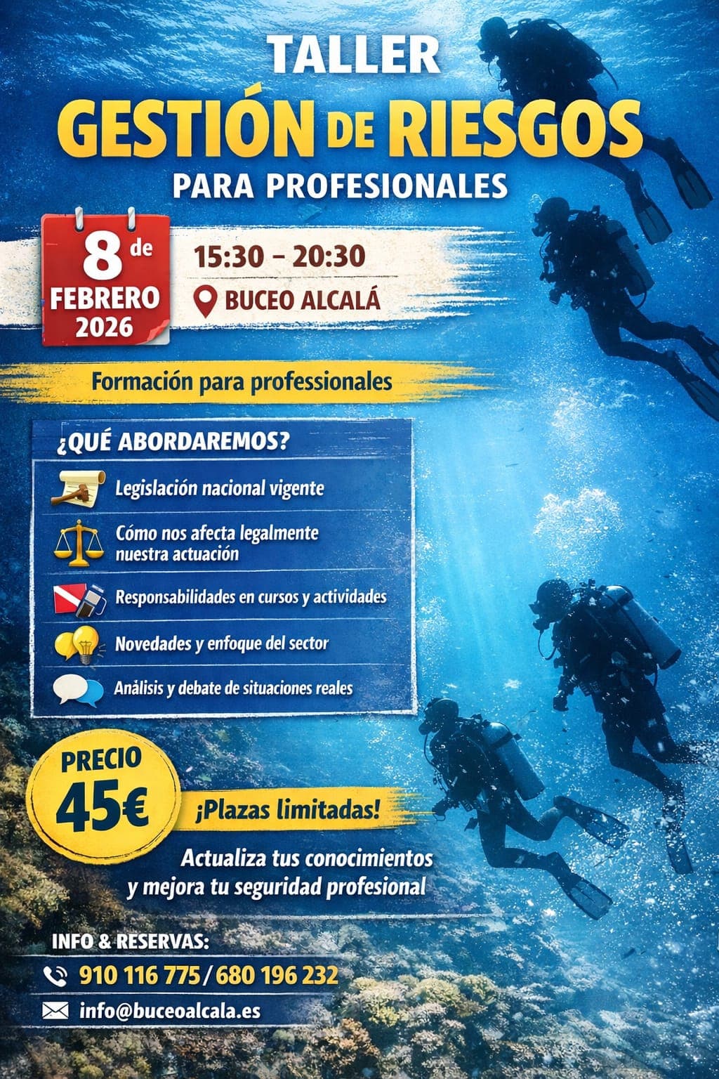 Taller de Gestión de Riesgos para profesionales. 45€